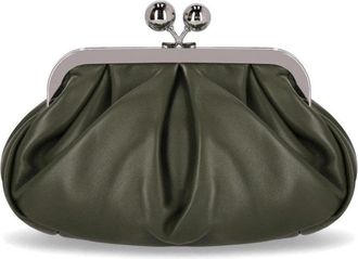 Max Mara Tassen, Dames, Groen, ONE Size, Leer, Pasticcino Prati Kleine Clutch