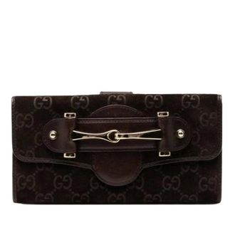 Gucci Pre-owned Wallets, female, Brown, Size: ONE SIZE Pre-owned Long wallet (bi-fold)