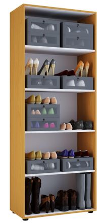 ebuy24 Estante De Madera Vcm Dimensiones: An. 70 X Al. 178 X T. 40 Cm 5 Compartimentos Estante Multiusos Estanter&iacute;a Sin Puertas - Vandol (haya)