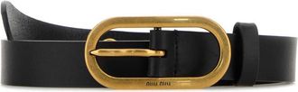 Miu Miu Black Buckle Solid Belt