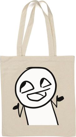Generic Rage Comic Shrug Meme Natural Cotton Tote Bag White
