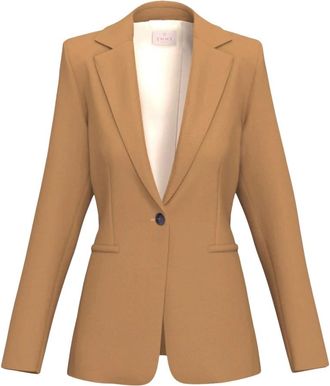 Emme Di Marella Emmbriose Blazer - Dames - Blazers - Beige - L - Leer - Jassen