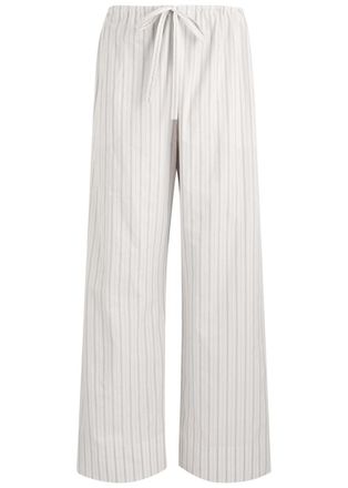 The Row The Row Hypnosta Striped Cotton Trousers - White - 2 (UK6 / XS)