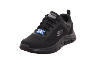 Skechers Mens Track Broader Sneaker, Black Mesh/Pu, 10.5 UK