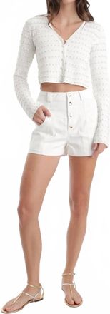 Karina Grimaldi Eira Denim Shorts In White