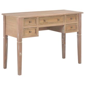 vidaXL Escritorio De Madera Marr&oacute;n 109,5x45x77,5 Cm Vidaxl