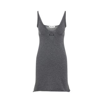 Miu Miu Grey Wool Mini Dress