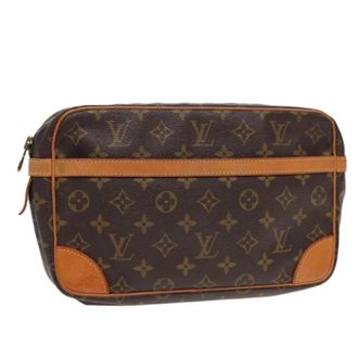 Louis Vuitton Pre-owned Canvas clutches - Dames - Pre-owned - Bruin - Maat: ONE Size Leer
