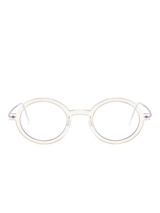 Lindberg round-frame glasses - unisex - Acetate - 47 - Neutrals