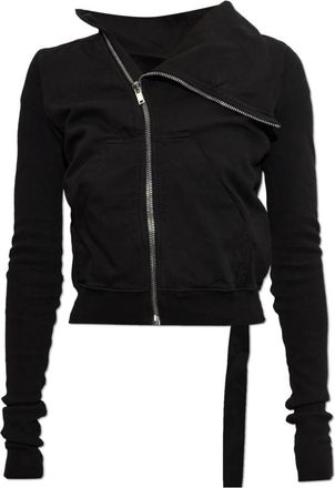 Rick Owens Mountain Sweat - Dames - Vesten met rits - Zwart - L - Katoen - Hoodies & sweatvesten