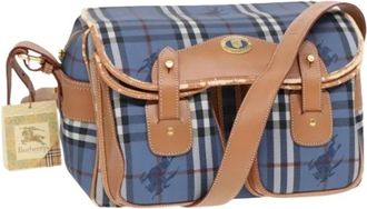 Burberry Pre-owned Cross Body Bags, female, Blue, Size: ONE SIZE Pre-owned Vintage PVC Shoulder Bag