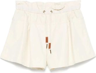 Moncler Shorts - Dames - Bermuda - Beige - XS - Katoen - Korte Broeken