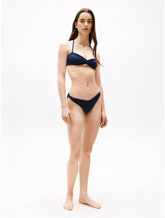 Tommy Hilfiger Womens Side-Twist Classic Bikini Bottom - Navy - XL