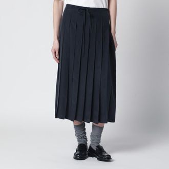 Prada Blue pleated midi skirt