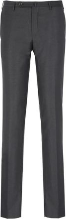 Incotex Katoenen broek met riemlussen - Heren - Nette broeken - Grijs - 3XL - Katoen - Broeken