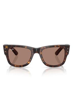 Ray-Ban 51mm Square Sunglasses in Havana /Light Violet at Nordstrom