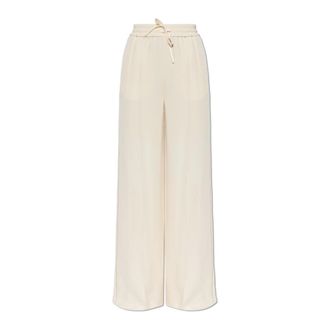 Valentino Garavani Dames, Broeken, Beige, Maat: 2XS Zijde