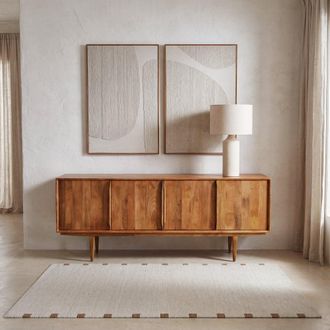 Maisons du monde Alfombra de lana y yute trenzado beige y crudo, 160x230 cm