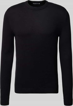 Review Strickpullover mit Rundhalsausschnitt in Black, Größe XXL