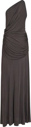 Alex Perry Womens Dress Twisted One-Shoulder Grey Viscose