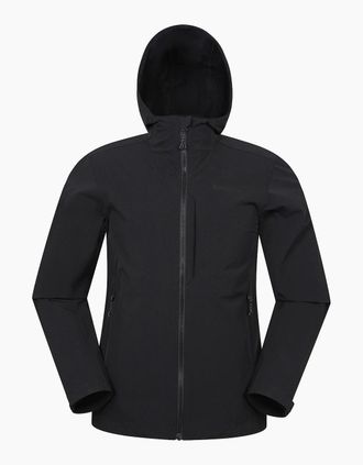 Mountain Warehouse Mens Mountain Warehouse Mens Retreat Packable Soft Shell Jacket - Black - Size: 40/Regular