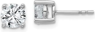 Diamond2Deal 14k Yellow Gold 1 1/2 ct Round Lab Grown Diamond Stud Earrings VS Clarity, G-H Color