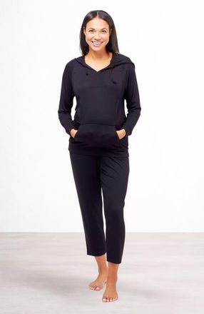 Nom Maternity Simone Maternity & Nursing Soft Hoodie in Black at Nordstrom, Size X-Small