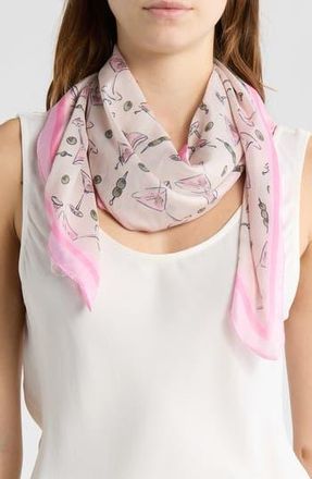Steve Madden Olive You More Satin Square Scarf in Ivory at Nordstrom Rack