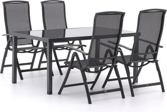 R&S Design Capri/Caluso 160cm dining tuinset 5-delig verstelbaar