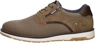 Mustang Veterschoenen Laag - Heren - Veterschoenen - Beige - 44 EU - Leer - Schoenen