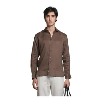 IMPURE Impure, Heren, Overhemden, Bruin, Maat: 2XL Linnen