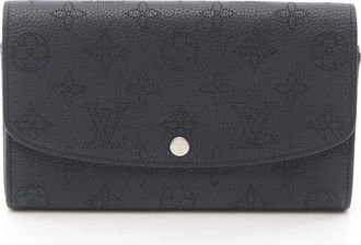 Louis Vuitton Mahina Black Noir Leather Long Wallet (Bi-Fold) (Pre-Owned)