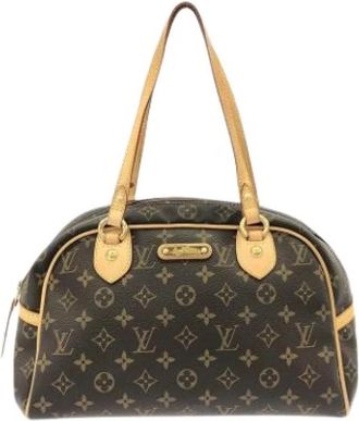 Louis Vuitton Pre-owned Vintage Canvas Shoulder Bag - Dames - Vintage Handtas - Bruin - ONE Size - Vintage