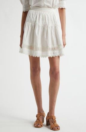 Ulla Johnson Ayla Tiered Cotton Skirt in Cowrie at Nordstrom Rack, Size 12