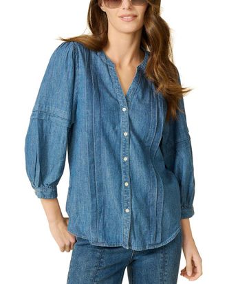 J.McLaughlin J.Mclaughlin Laramie Linen-Blend Blouse