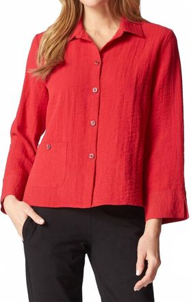 Habitat Express Solid Jill Shirt In Ruby