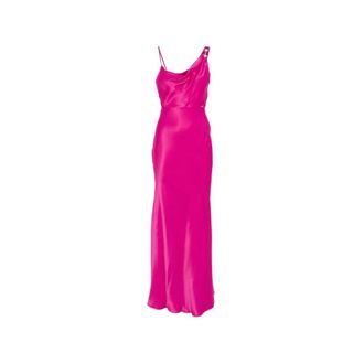 Twinset Abito lungo con dettaglio catena - Dames - Avondkleed - Roze - M - Kleedjes