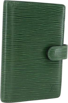 Louis Vuitton Pre-owned Leren Home-Office - Dames - Vintage Accessoires - Groen - ONE Size - Leer - Vintage
