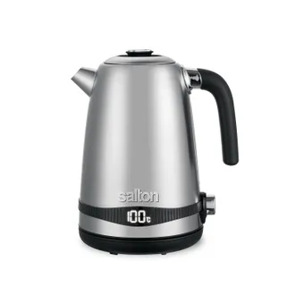 Salton Cordless Electric Stainless Steel Kettle with Innovative Dial Variable Temperature Control, 1.7 Liter with Automatic Shut-Off and Boil-Dry Protection 