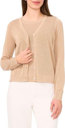 Halogen V-Neck Cardigan in Oxford Tan at Nordstrom Rack, Size X-Large