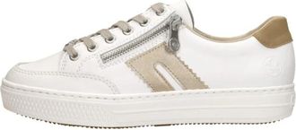 Rieker Veterschoenen Laag - Dames - Sneakers - Wit - 38 EU - Schoenen