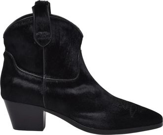 Max Mara Atri Texanino - Dames - Cowboylaarzen - Zwart - 40 EU - Leer - Schoenen