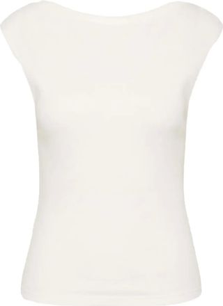 St.Agni Top met lage rug - Wit