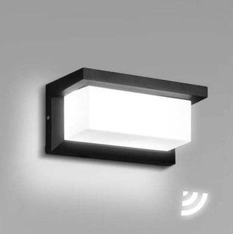 OEM Aplique De Pared Para Interior/exterior Con Sensor De Movimiento, Luminaria Moderna, Led Impermeable Ip65 De 18 W, Luz Blanca Fr&iacute;a - 1 Unidad