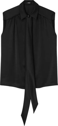 Versace Mouwloze blouse - Zwart
