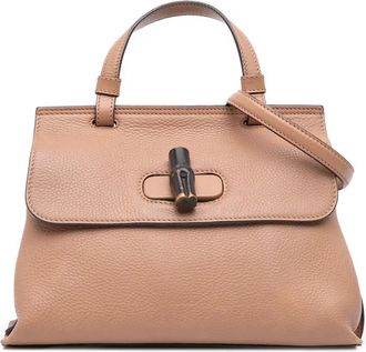 Gucci Borsa a tracolla Daily piccola in pelle e bambù 2016-2025 - Marrone