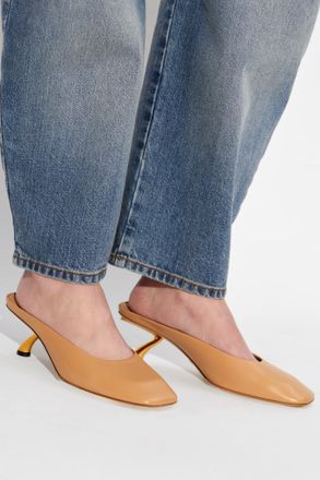 Ferragamo Heeled Mules Safi, Womens, Beige