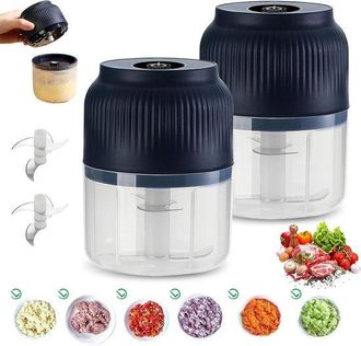 OEM Picadora El&eacute;ctrica Mini De 300 Ml, Inal&aacute;mbrica, Con Conexi&oacute;n Usb: Ideal Para Ajo, Cebolla, Verduras Y Frutos Secos