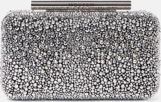 Alexander McQueen McQueen T-Bar crystal-embellished clutch