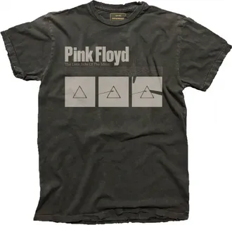The Original Retro Brand Mens Pink Floyd Cropped Label Tee In Black